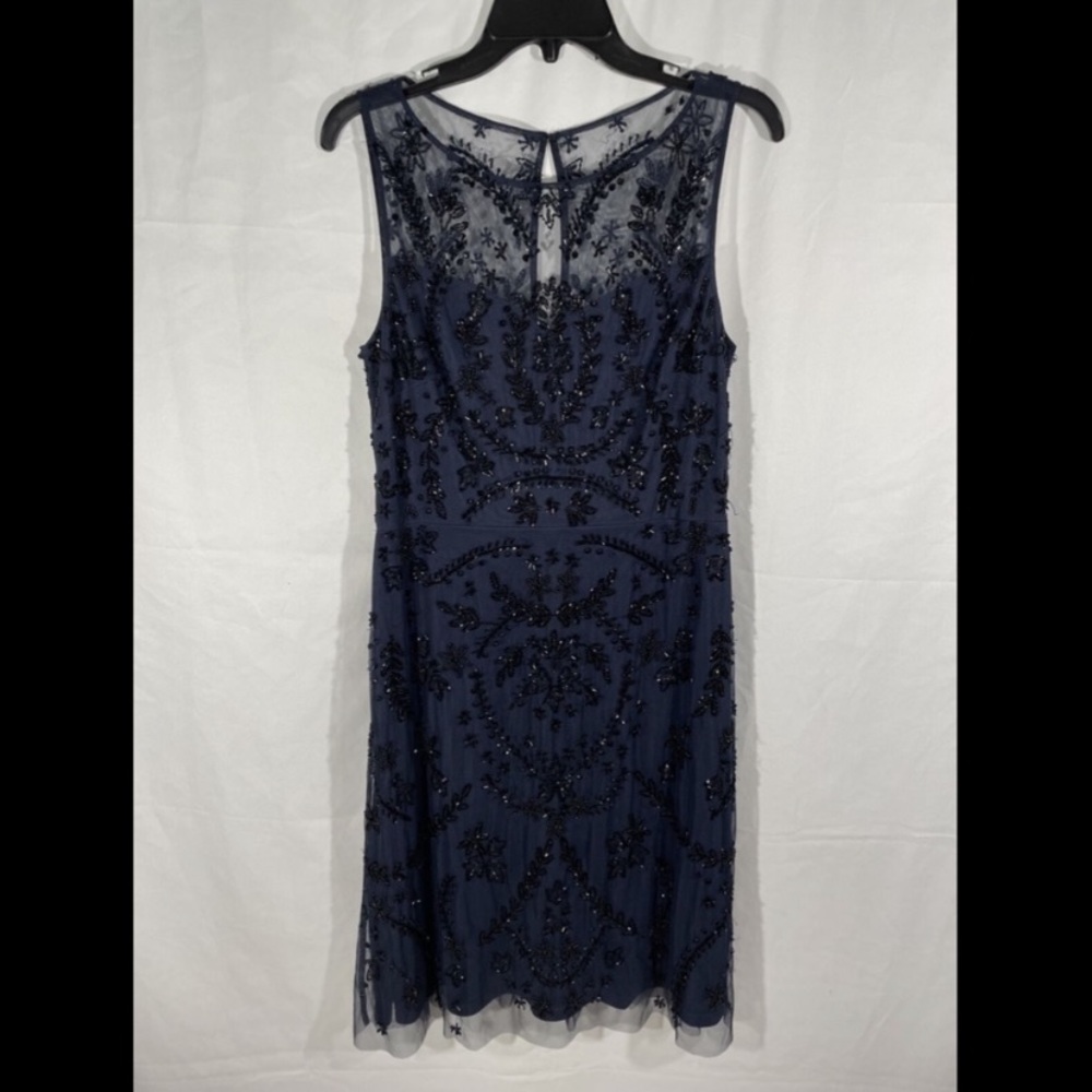 Adrianna-Papell beaded sleeveless cocktail dress - Picture 8 of 8